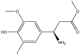 METHYL (3R)-3-AMINO-3-(4-HYDROXY-3-IODO-5-METHOXYPHENYL)PROPANOATE 结构式