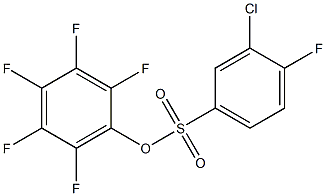 PENTAFLUOROPHENYL 3-CHLORO-4-FLUORO-BENZENESULFONATE 结构式