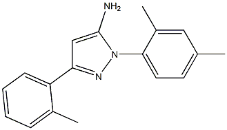 1-(2,4-DIMETHYLPHENYL)-3-(2-METHYLPHENYL)-1H-PYRAZOL-5-AMINE 结构式