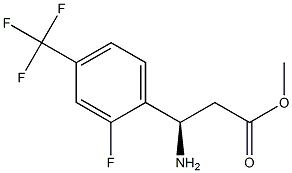 Methyl (3R)-3-amino-3-[2-fluoro-4-(trifluoromethyl)phenyl]propanoate 结构式