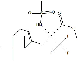 METHYL 2-[(6,6-DIMETHYLBICYCLO-[3.1.1]-HEPT-2-ENE-2-YL)METHYL]-3,3,3-TRIFLUORO-2-(MESYLAMINO)PROPANOATE 结构式