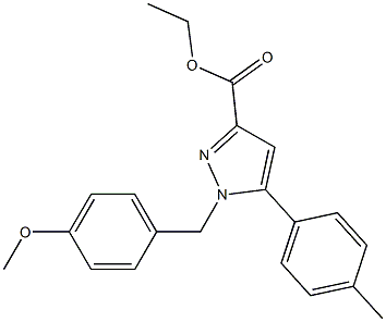 ETHYL 1-(4-METHOXYBENZYL)-5-P-TOLYL-1H-PYRAZOLE-3-CARBOXYLATE 结构式