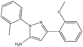 3-(2-METHOXYPHENYL)-1-(2-METHYLPHENYL)-1H-PYRAZOL-5-AMINE 结构式