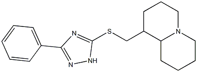 1-{[(3-PHENYL-1H-1,2,4-TRIAZOL-5-YL)THIO]METHYL}OCTAHYDRO-2H-QUINOLIZINE 结构式