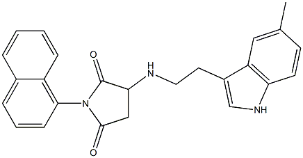 3-{[2-(5-METHYL-1H-INDOL-3-YL)ETHYL]AMINO}-1-(1-NAPHTHYL)-2,5-PYRROLIDINEDIONE 结构式