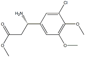 METHYL (3S)-3-AMINO-3-(3-CHLORO-4,5-DIMETHOXYPHENYL)PROPANOATE 结构式