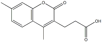 3-(4,7-DIMETHYL-2-OXO-2H-CHROMEN-3-YL)PROPANOIC ACID 结构式