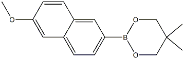2-(6-Methoxy-2-naphthyl)-5,5-dimethyl-1,3,2-dioxaborinane 结构式