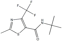 2-METHYL-4-(TRIFLUOROMETHYL)THIAZOLE-5-CARBOXYLIC ACID TERT-BUTYLAMIDE 结构式