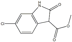 6-Chloro-2-oxo-2,3-dihydro-1H-indole-3-carboxylic acid methyl ester 结构式