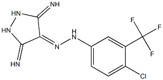 3,5-DIIMINOPYRAZOLIDIN-4-ONE [4-CHLORO-3-(TRIFLUOROMETHYL)PHENYL]HYDRAZONE 结构式