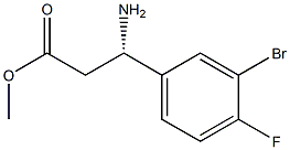 METHYL (3S)-3-AMINO-3-(3-BROMO-4-FLUOROPHENYL)PROPANOATE 结构式