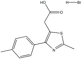 [2-METHYL-4-(4-METHYLPHENYL)-1,3-THIAZOL-5-YL]ACETIC ACID HYDROBROMIDE 结构式