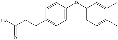 3-(4-(3,4-DIMETHYLPHENOXY)PHENYL)PROPANOIC ACID 结构式