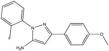 1-(2-FLUOROPHENYL)-3-(4-METHOXYPHENYL)-1H-PYRAZOL-5-AMINE 结构式