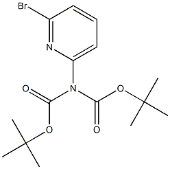 6-(DI-BOC-AMINO)-2-BROMOPYRIDINE 结构式