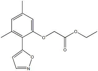 ETHYL 2-(2-(ISOXAZOL-5-YL)-3,5-DIMETHYLPHENOXY)ACETATE 结构式