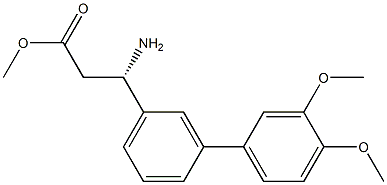 METHYL (3S)-3-AMINO-3-[3-(3,4-DIMETHOXYPHENYL)PHENYL]PROPANOATE 结构式