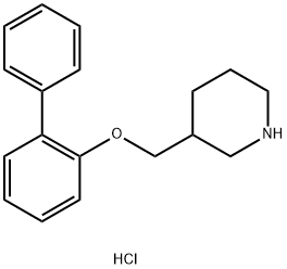 3-[([1,1'-BIPHENYL]-2-YLOXY)METHYL]PIPERIDINE HYDROCHLORIDE 结构式