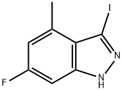 6-Fluoro-3-iodo-4-methyl (1H)indazole 结构式