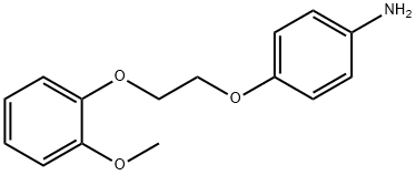 4-[2-(2-甲氧基苯氧基)乙氧基]苯胺 结构式