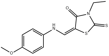 3-ETHYL-5-(((4-METHOXYPHENYL)AMINO)METHYLENE)-2-THIOXO-1,3-THIAZOLIDIN-4-ONE 结构式