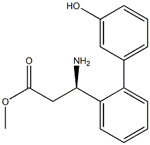 METHYL (3R)-3-AMINO-3-[2-(3-HYDROXYPHENYL)PHENYL]PROPANOATE 结构式