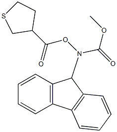 3-(9H-FLUOREN-9-YLMETHOXYCARBONYLAMINO)-TETRAHYDRO-THIOPHENE-3-CARBOXYLIC ACID 结构式