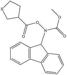 3-(9H-Fluoren-9-ylmethoxycarbonylamino)-tetrahydro-thiophene-3-carboxylic acid 结构式