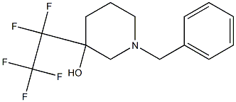 1-BENZYL-3-(PENTAFLUOROETHYL)PIPERIDIN-3-OL 结构式