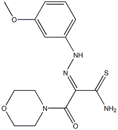 (2Z)-2-[(3-METHOXYPHENYL)HYDRAZONO]-3-MORPHOLIN-4-YL-3-OXOPROPANETHIOAMIDE 结构式