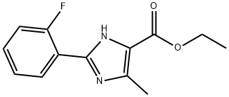 2-(2-FLUOROPHENYL)-5-METHYL-3H-IMIDAZOLE-4-CARBOXYLIC ACID ETHYL ESTER 结构式