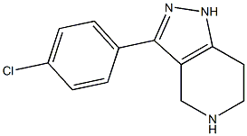3-(4-CHLOROPHENYL)-4,5,6,7-TETRAHYDRO-1H-PYRAZOLO[4,3-C]PYRIDINE 结构式