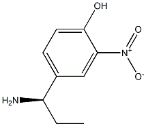 4-((1R)-1-AMINOPROPYL)-2-NITROPHENOL 结构式