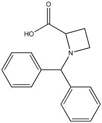 1-二苯甲基-氮杂环丁烷-2-甲酸 结构式