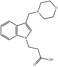 3-(3-(吗啉甲基)-1H-吲哚-1-基)丙酸 结构式