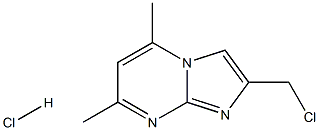 2-(CHLOROMETHYL)-5,7-DIMETHYLIMIDAZO[1,2-A]PYRIMIDINE HYDROCHLORIDE 结构式