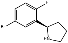 (R)-2-(5-溴-2-氟苯基)吡咯烷 结构式