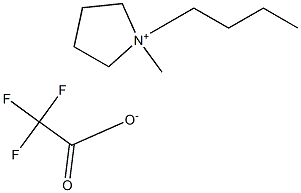 1-BUTYL-1-METHYLPYRROLIDINIUM TRIFLUOROACETATE 结构式