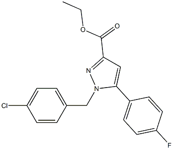 Ethyl 1-(4-chlorobenzyl)-5-(4-fluorophenyl)-1H-pyrazole-3-carboxylate 结构式