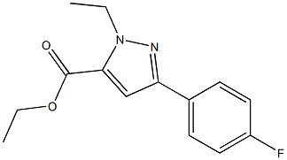 ETHYL 1-ETHYL-3-(4-FLUOROPHENYL)-1H-PYRAZOLE-5-CARBOXYLATE 结构式