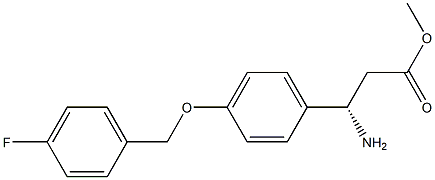 METHYL (3S)-3-AMINO-3-(4-[(4-FLUOROPHENYL)METHOXY]PHENYL)PROPANOATE 结构式