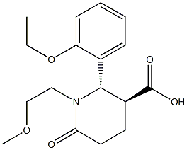 (2S,3S)-2-(2-ETHOXYPHENYL)-1-(2-METHOXYETHYL)-6-OXOPIPERIDINE-3-CARBOXYLIC ACID 结构式