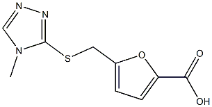 5-[[(4-METHYL-4H-1,2,4-TRIAZOL-3-YL)THIO]METHYL]-2-FUROIC ACID 结构式