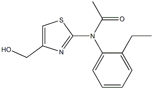 N-(2-ETHYLPHENYL)-N-[4-(HYDROXYMETHYL)-1,3-THIAZOL-2-YL]ACETAMIDE 结构式