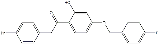 1-(4-(4-FLUOROBENZYLOXY)-2-HYDROXYPHENYL)-2-(4-BROMOPHENYL)ETHANONE 结构式