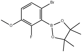 6-溴-2-氟-3-甲氧基苯基硼酸频那醇酯 结构式