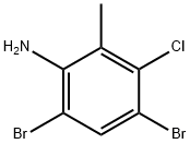 4,6-DIBROMO-3-CHLORO-2-METHYLANILINE 结构式