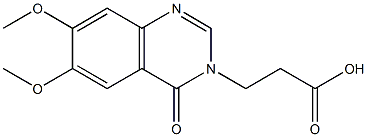 3-(6,7-DIMETHOXY-4-OXOQUINAZOLIN-3(4H)-YL)PROPANOIC ACID 结构式