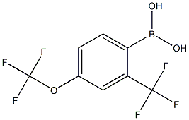 4-TRIFLUOROMETHOXY-2-TRIFLUOROMETHYLPHENYLBORONIC ACID 结构式